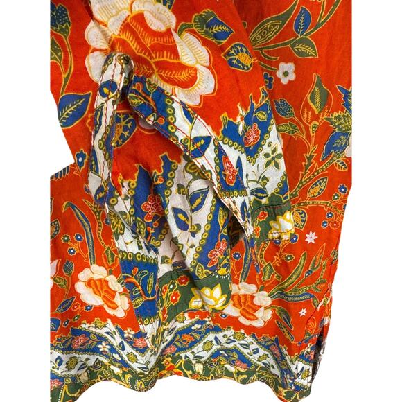 Tory Burch Boho Stephanie Floral Tunic Top in Samba Batik Size 0 - Picture 7 of 10